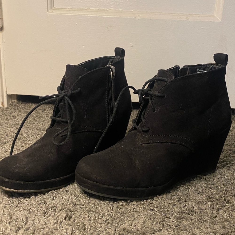 Black Laced Booties